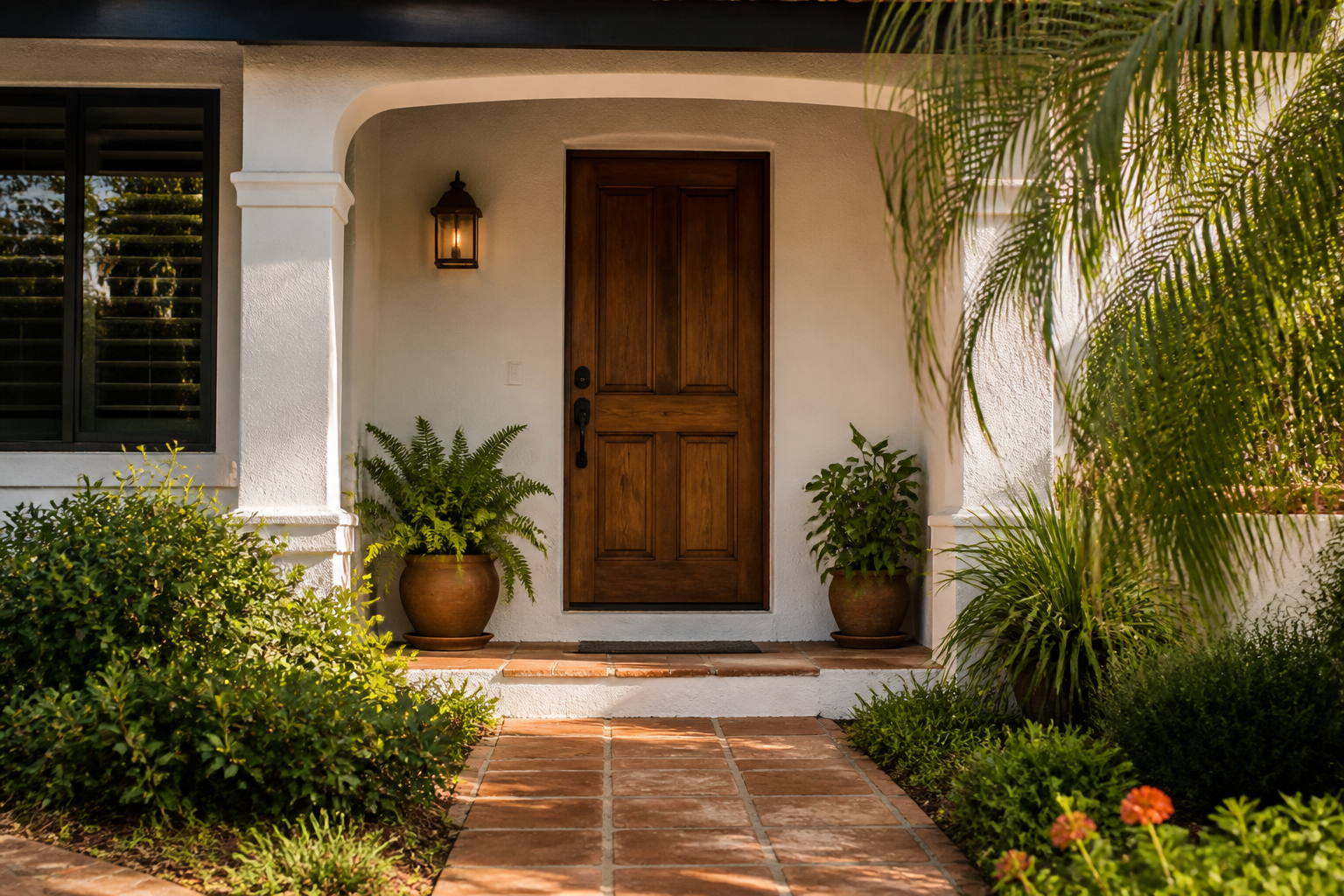 Illustrative Florida home entrance